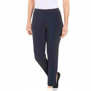 Dalia slim leg pull on pants Textured Navy Women’s 10 NWT Business Casual